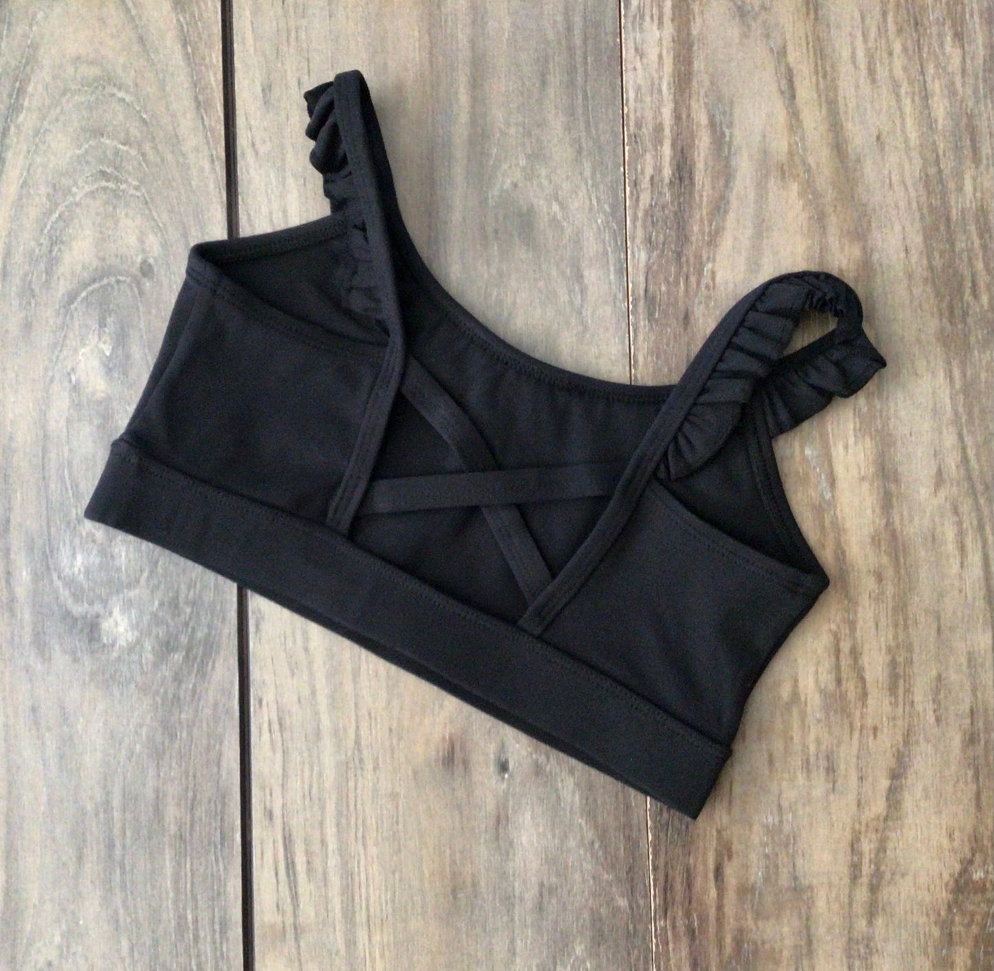 Black Ruffle Top