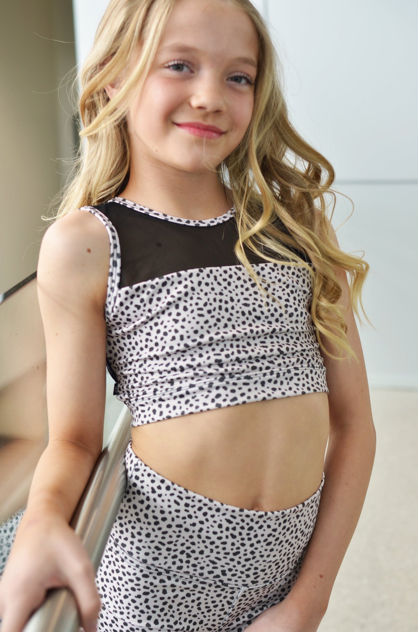 XO Soel Top - Leopard/Black Mesh