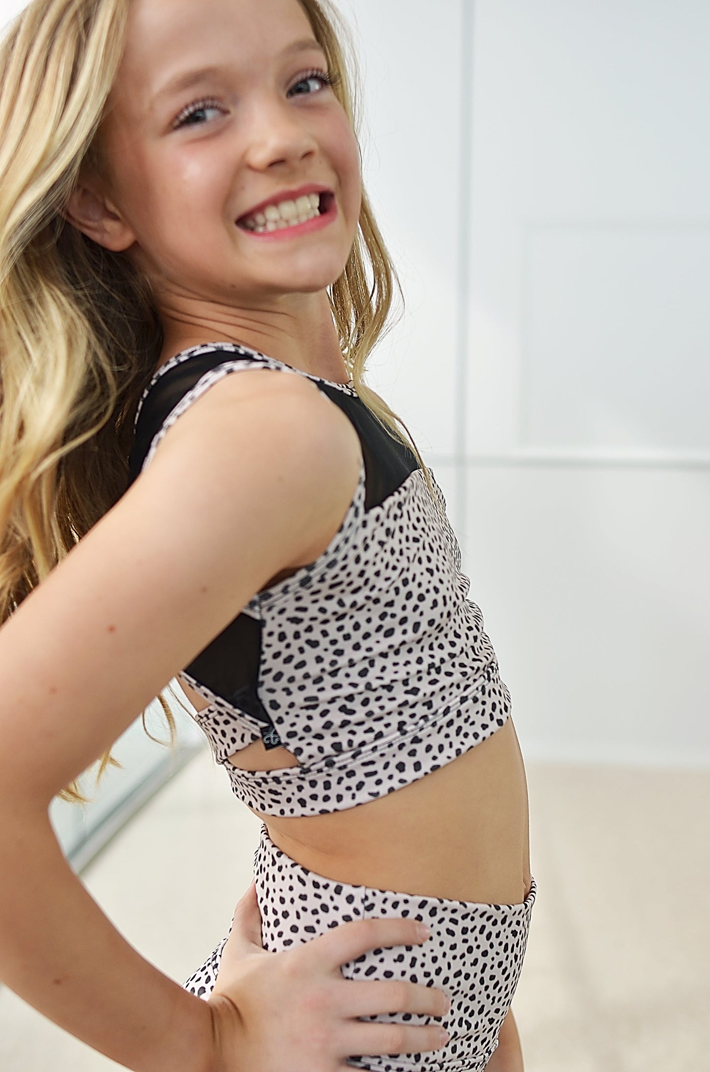 XO Soel Top - Leopard/Black Mesh