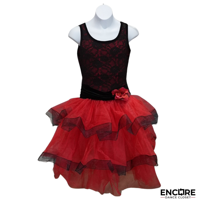 Crimson Bloom Tutu