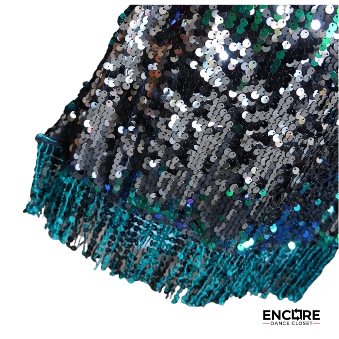 Blue Sparkle Fringe Dress