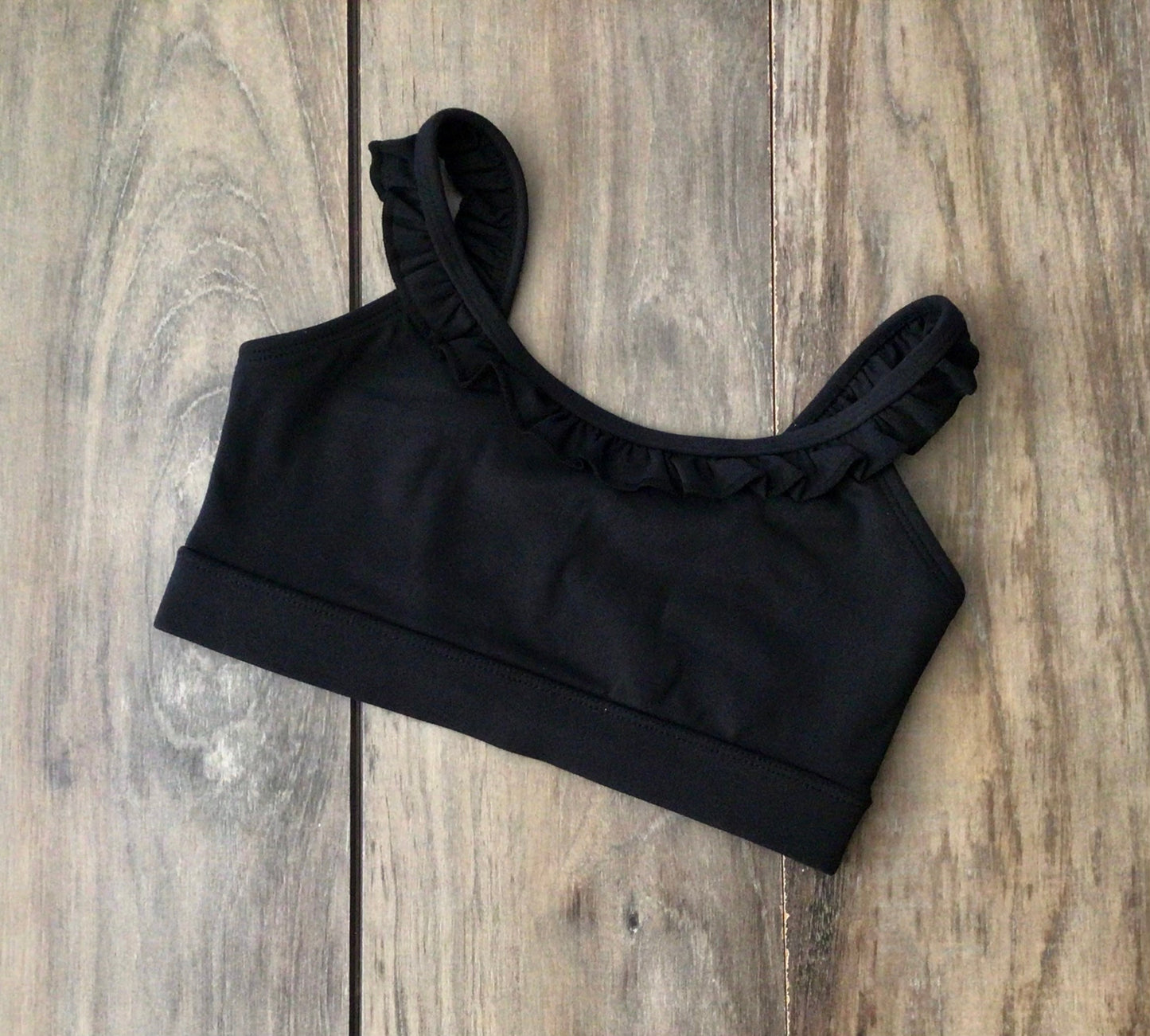 Black Ruffle Top