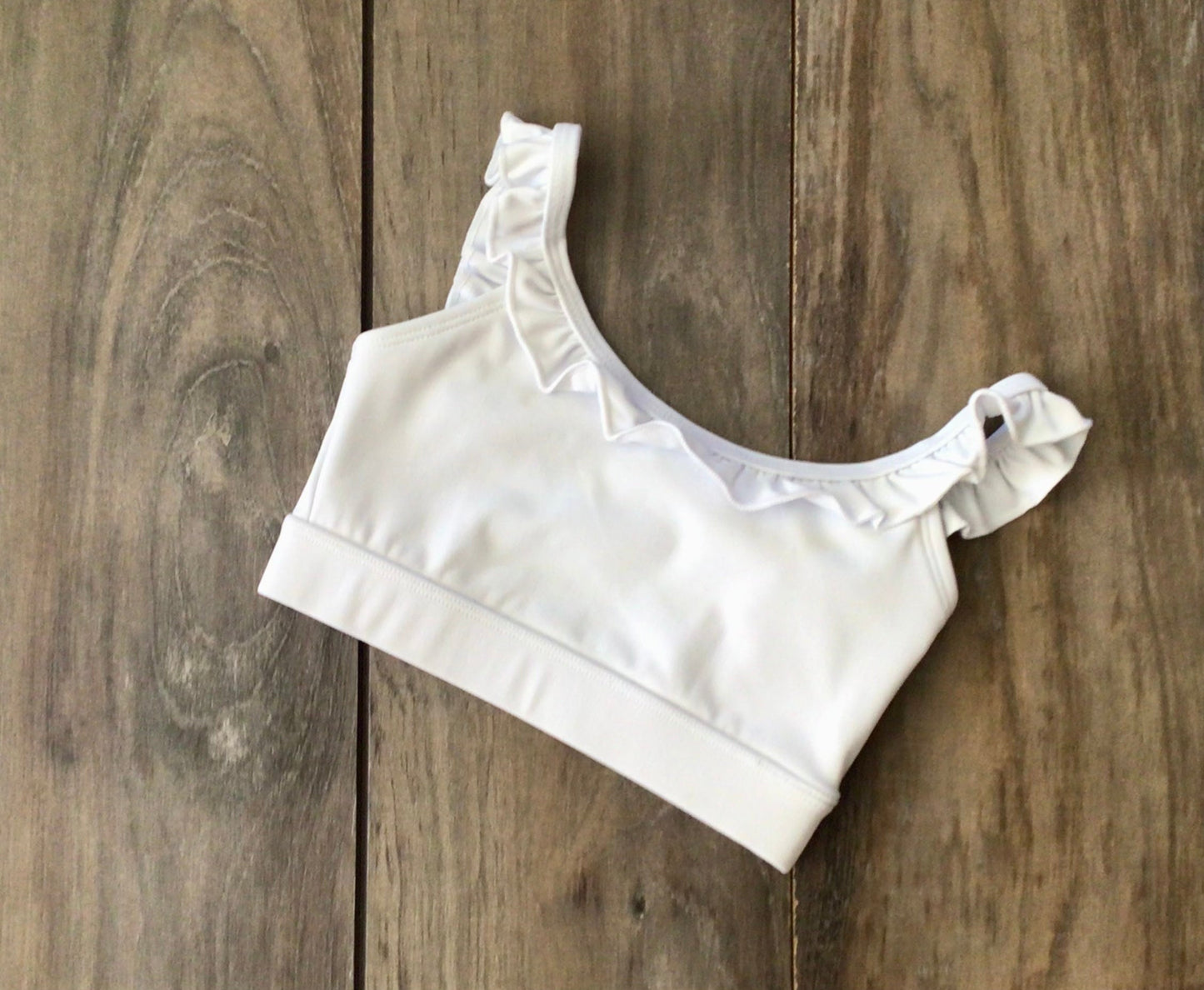 White Ruffle Top