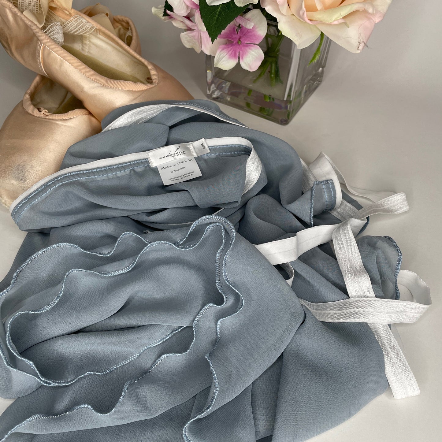 Glacier Blue Chiffon Ballet Wrap Skirt - Contemporary