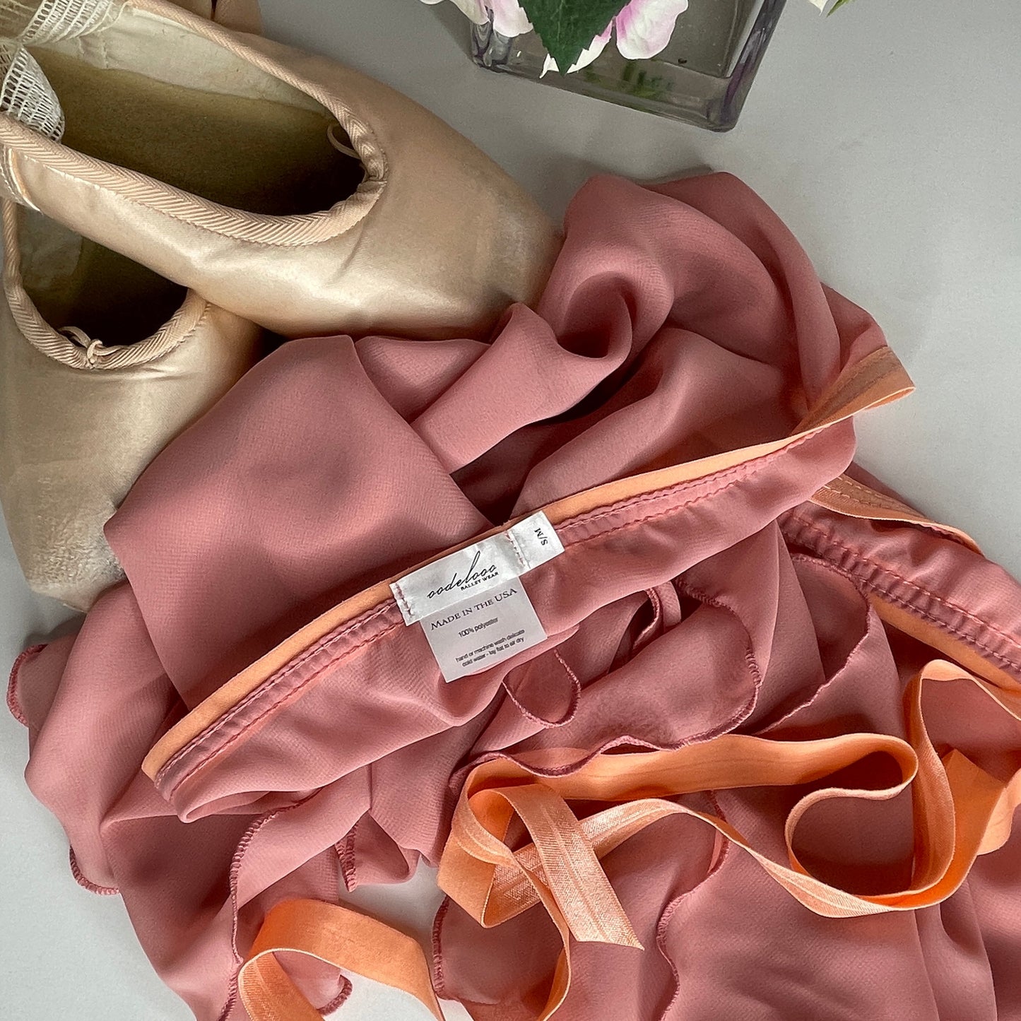 Dusty Rose Chiffon Ballet Wrap Skirt - Contemporary