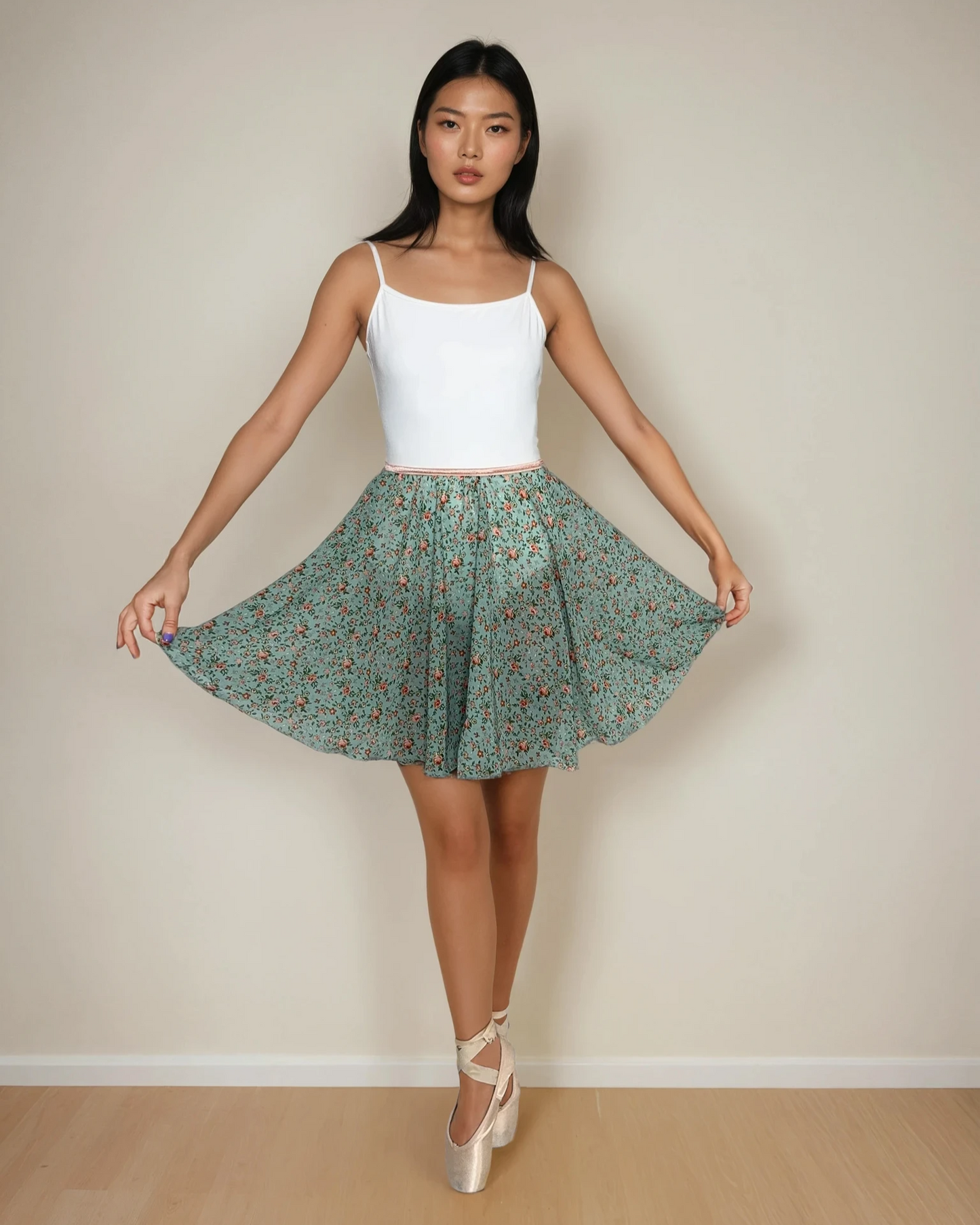 Mint Meadow Chiffon Ballet Pull On Skirt
