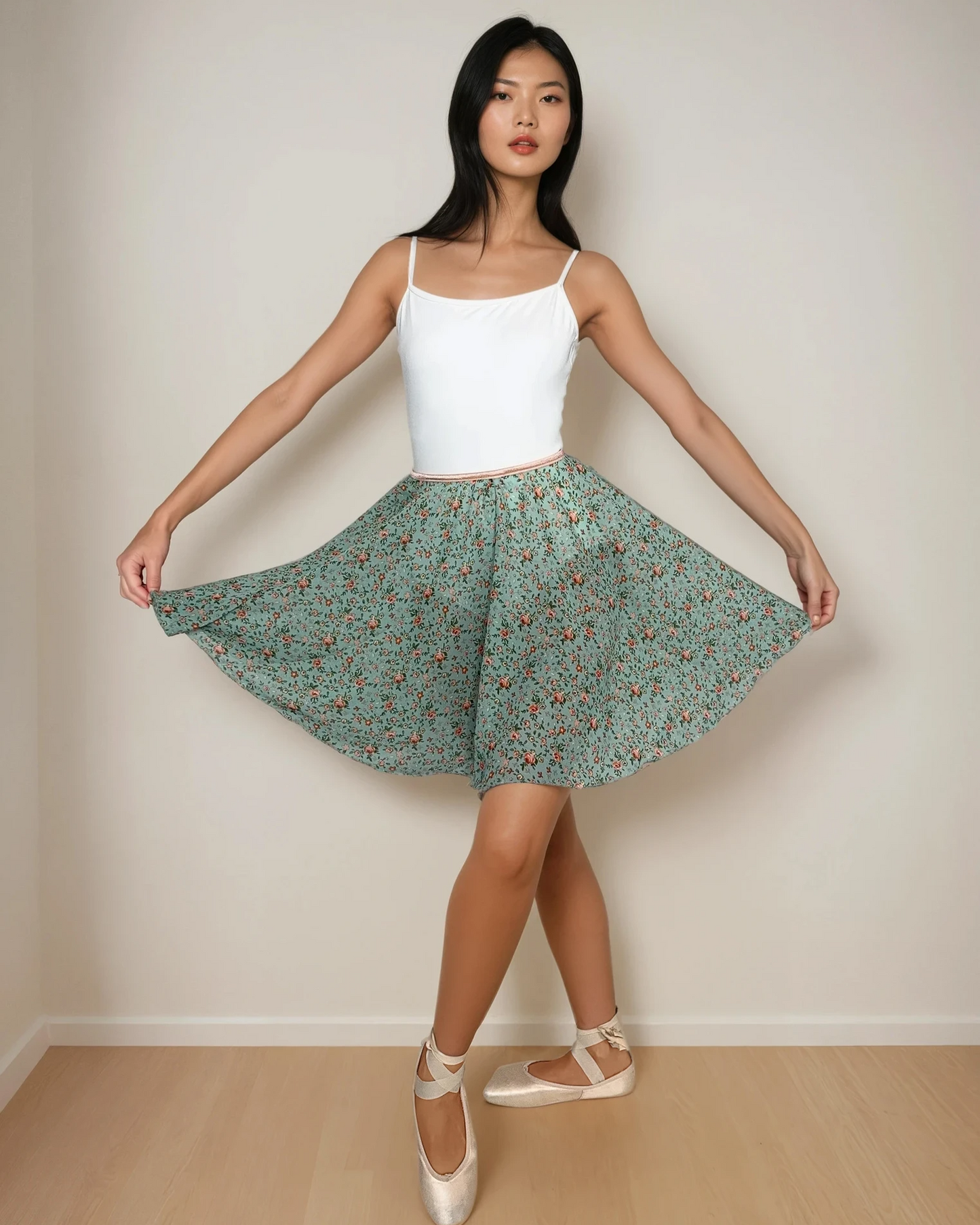 Mint Meadow Chiffon Ballet Pull On Skirt