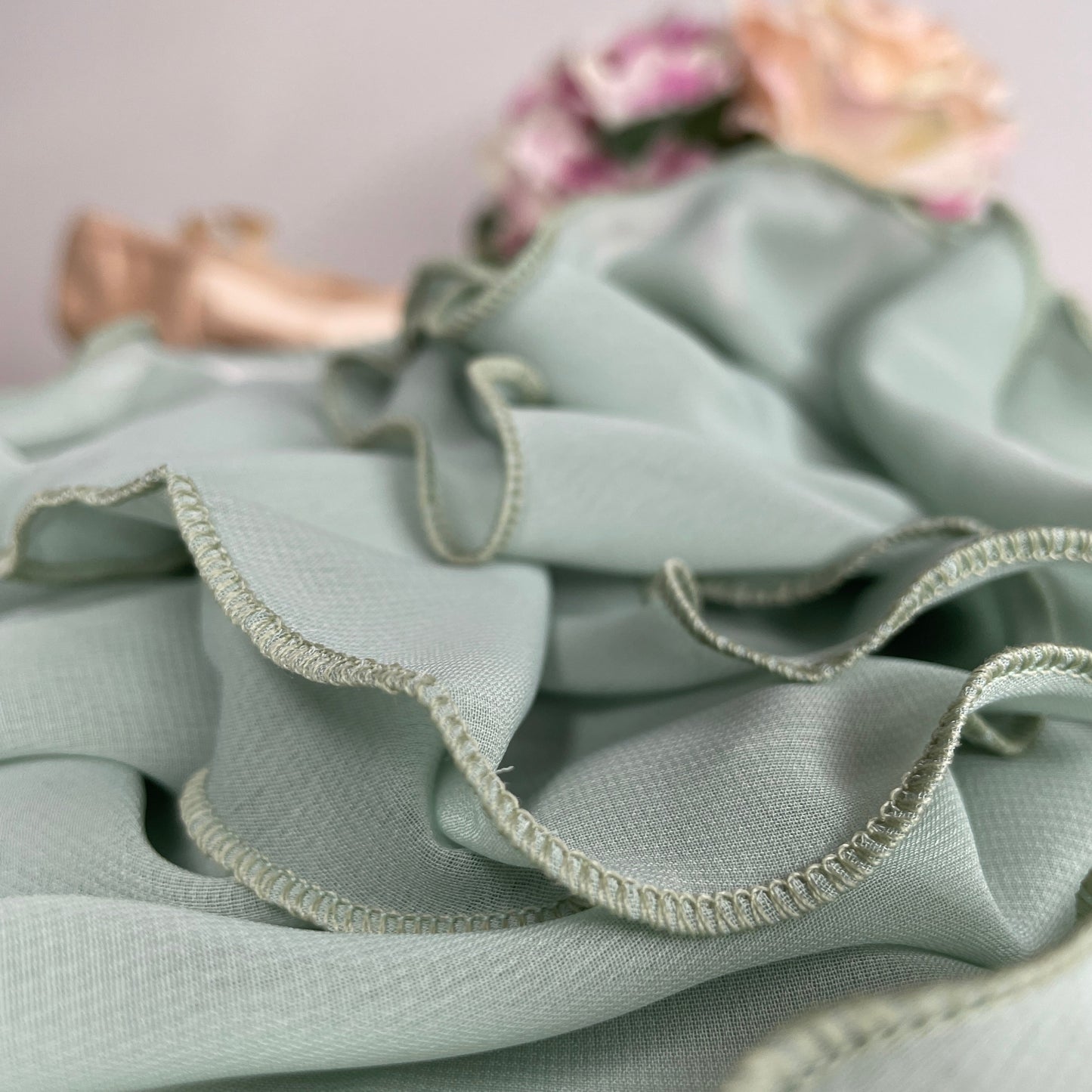 Pistachio Light Green Chiffon Ballet Wrap Skirt - Contemporary