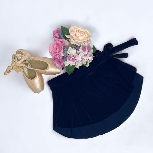 Navy Blue Ballet Wrap Skirt - Demi