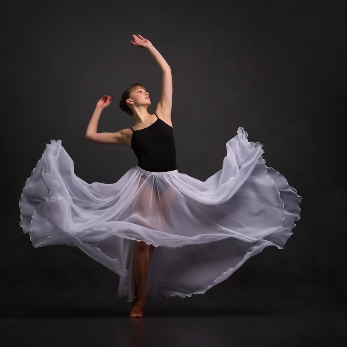 Photoshoot Flying Skirt / Double Circle Skirt / Ballet Pull On Maxi Skirt