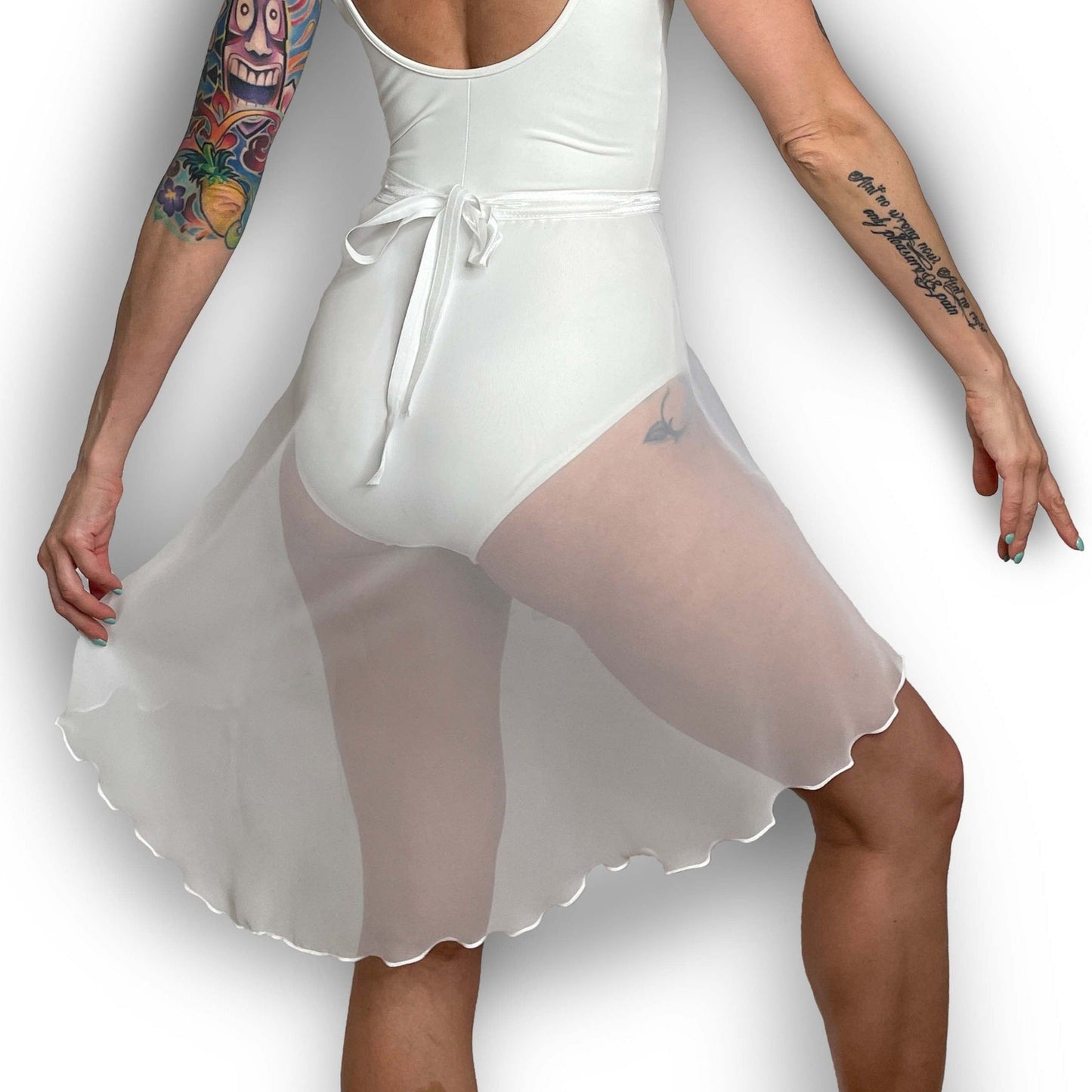 White Chiffon Ballet Wrap Skirt - Contemporary