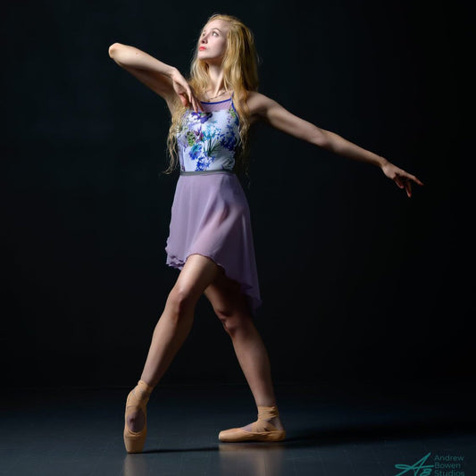 Lavender Mist Chiffon Ballet Wrap Skirt - Contemporary