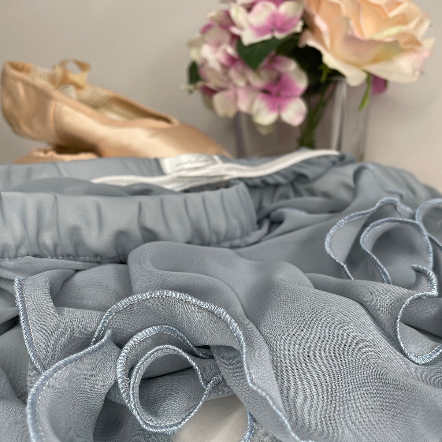 Glacier Blue Chiffon Ballet Pull On Skirt