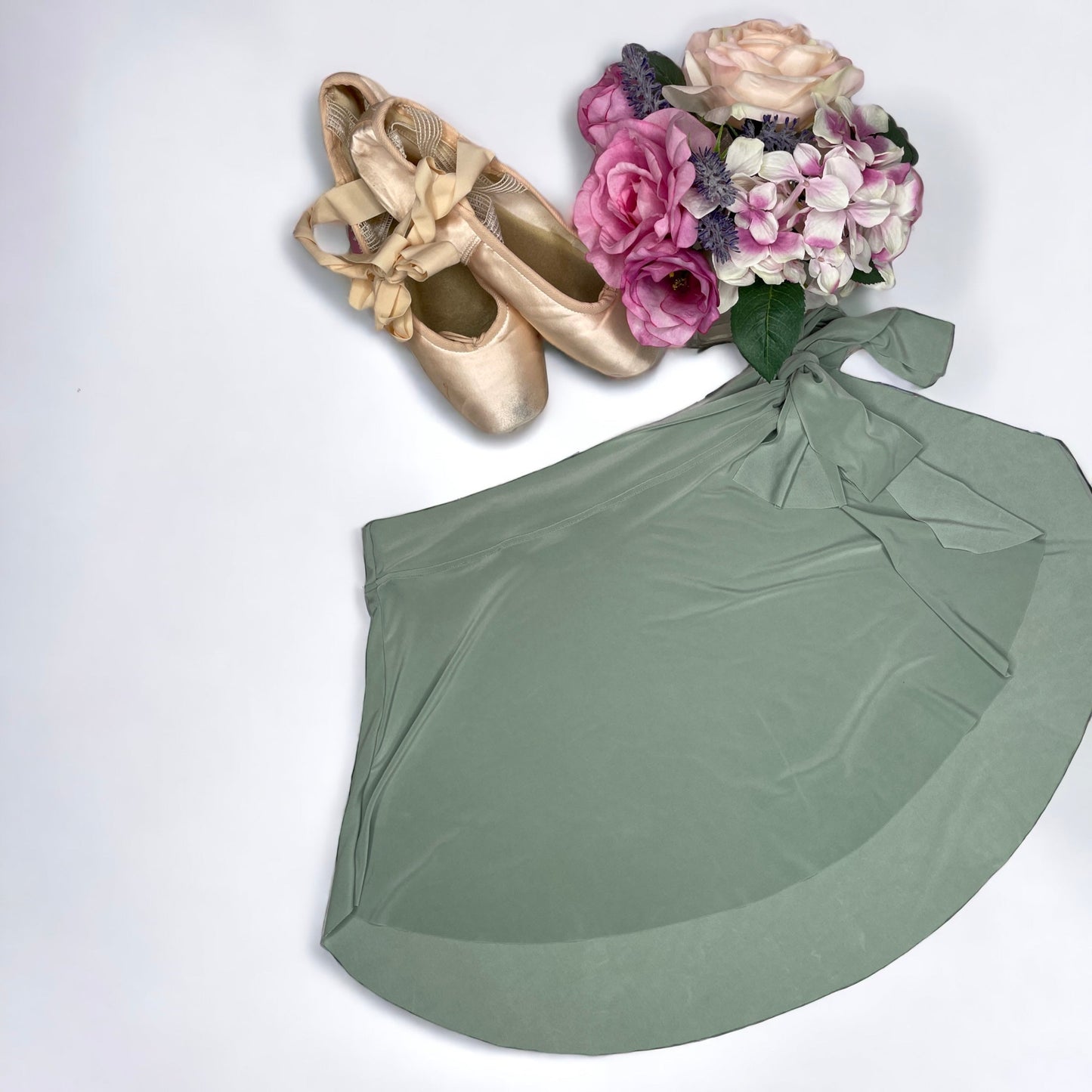 Pistachio Light Green Ballet Wrap Skirt - Demi